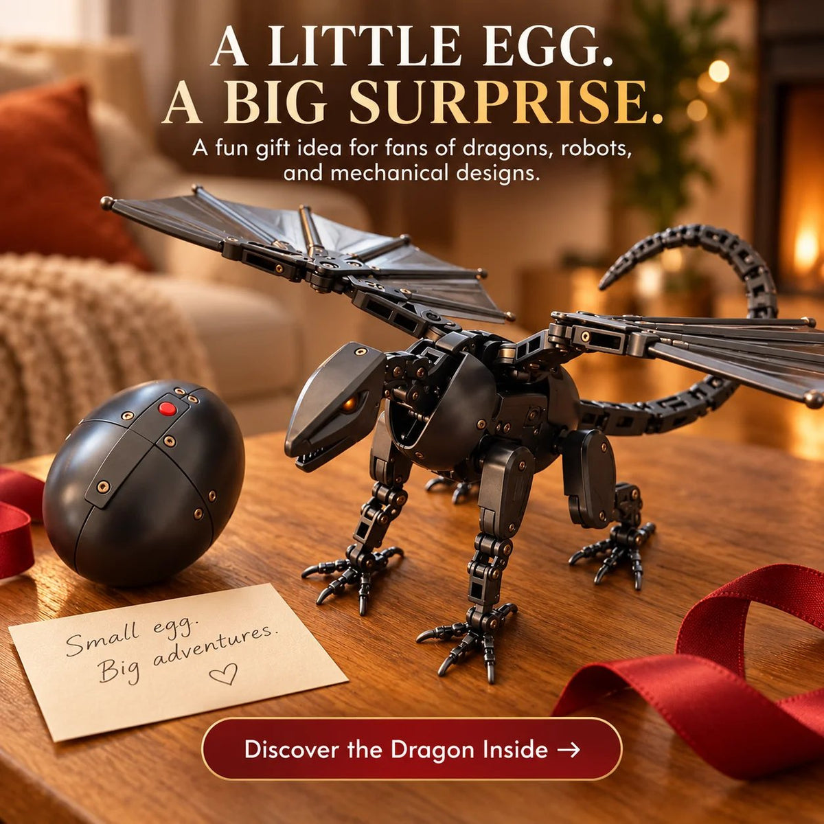 ๐ฅHOT SALE 50% OFF๐ฅ๐ DragonMorph โ Egg to Dragon Transforming Mechanical Toy๐