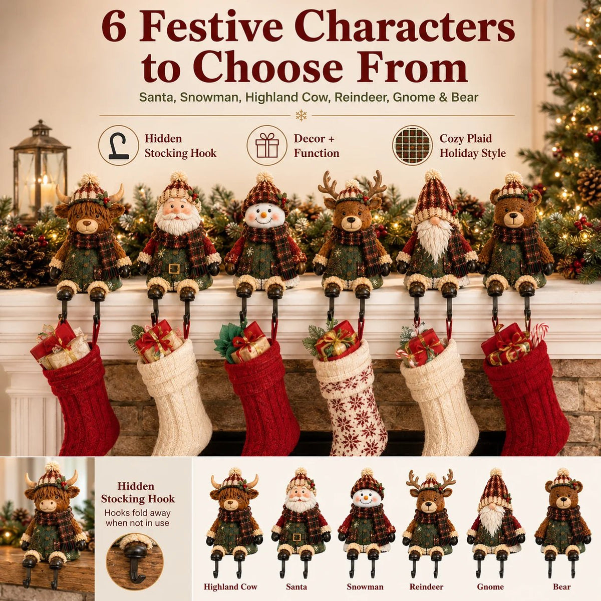 🔥Today 50% OFF🔥 - 🎄🧦Christmas Character Stocking Holder Collection