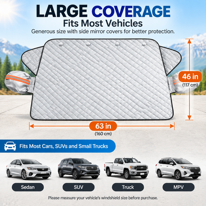 🔥Hot Sale- 50% OFF -🚗 Magnetic Windshield Cover – All-Season Sun, Snow & Frost Protector for Cars, SUVs & Trucks