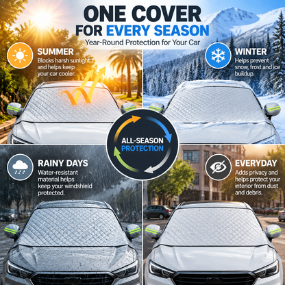🔥Hot Sale- 50% OFF -🚗 Magnetic Windshield Cover – All-Season Sun, Snow & Frost Protector for Cars, SUVs & Trucks