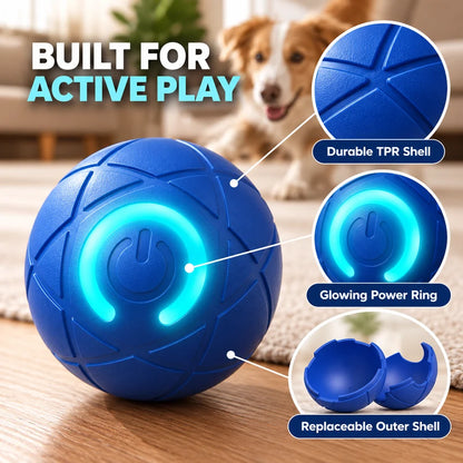 🔥Last day 50% OFF-Self-Moving Interactive Dog Ball – USB Rechargeable Pet Toy🐾