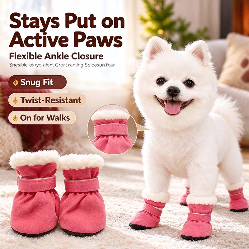 🐕Soft Velvet Puppy Booties, Warm Non-Slip Paw Covers for Small Dogs 🐾