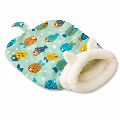 🔥Last Day 50% OFF – 🐱Cozy Warm Hooded Pet Cave Bed - Semi-Enclosed Winter Cat Sleeping Bag