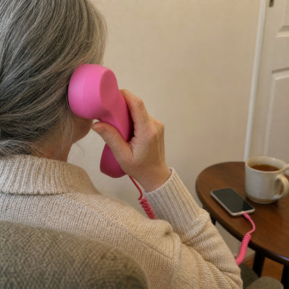 ☎️ Retro Wired Phone Handset for Smartphones – USB-C & 3.5mm 📞