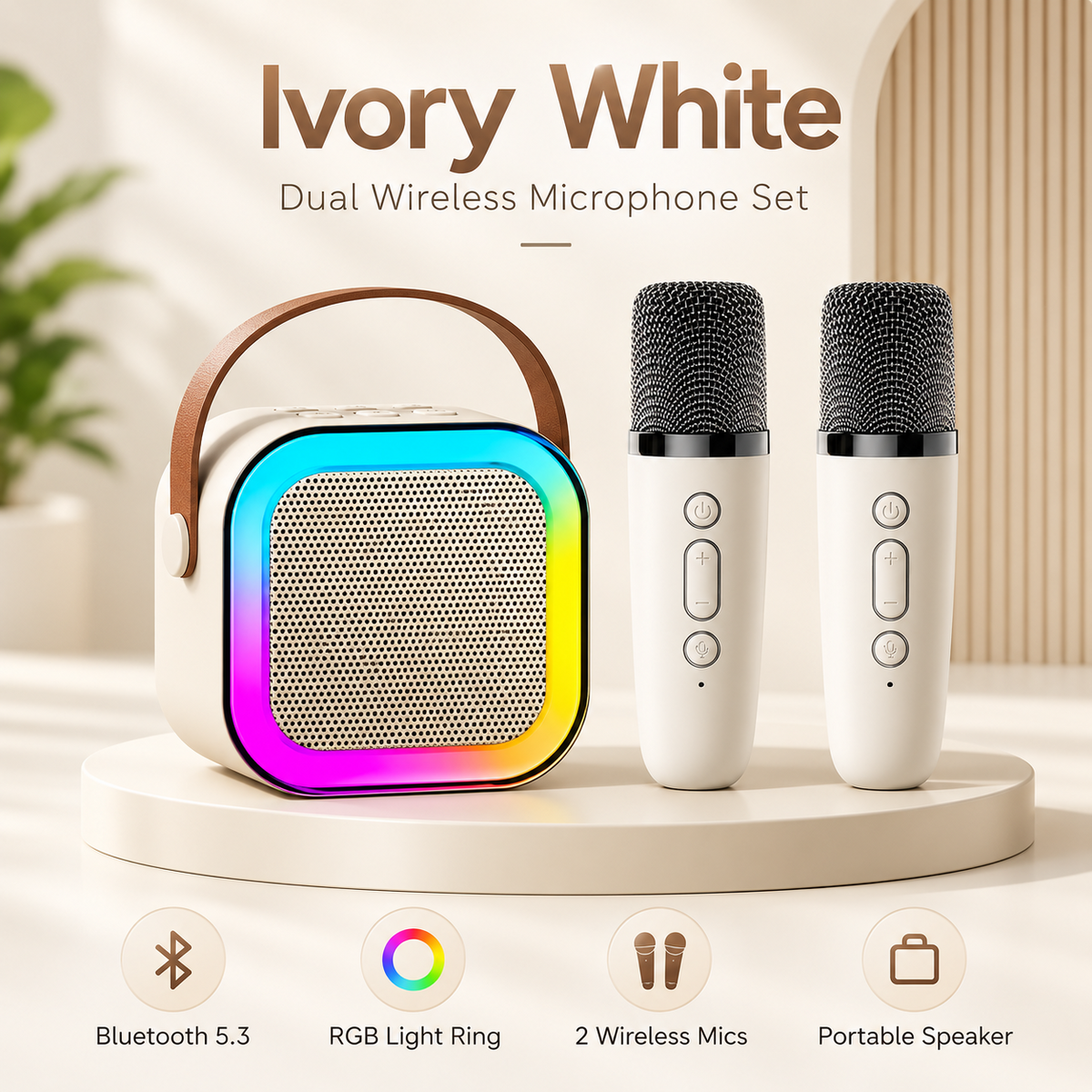 Wireless Karaoke Speaker with Wireless Microphone