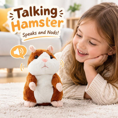 🐹LIMITED-TIME 50% OFF! ⏰Talking Hamster Plush – repeats whatever you say, auto head-shaking, hilarious fun for kids & adults🎁