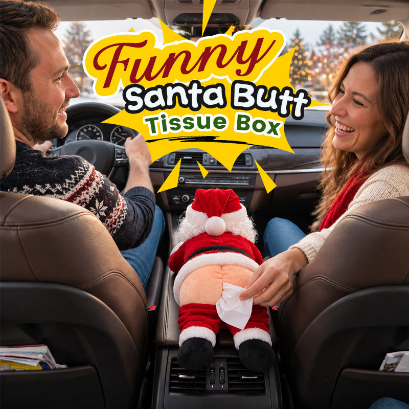 🎅 Funny Santa Butt Tissue Box – Hilarious Christmas Bathroom Decor 😂🎄