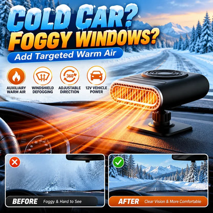 ❄️ Tired Of Freezing In Your Car? 🚗 – 12v Portable Car Heater With Fast Heating & Windshield Defrosting