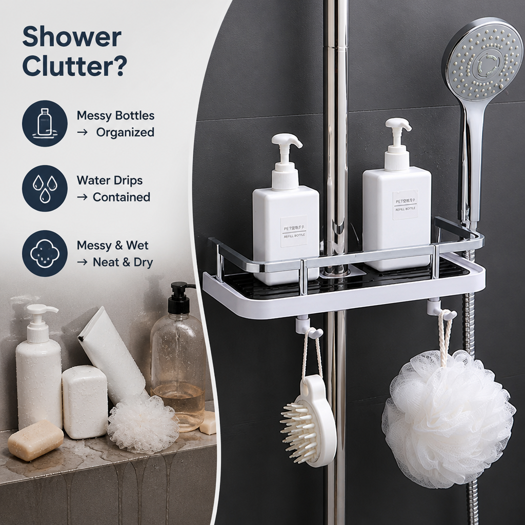 Beauskee™ — Transform Your Shower into a Calm, Clutter-Free Oasis
