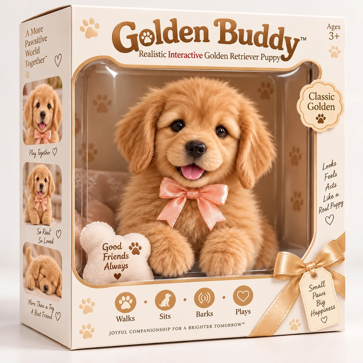 🎄54% OFF🐕🐾 Golden Buddy™ Realistic Interactive Golden Retriever Puppy
