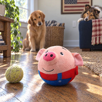 🔥HOT SALE🔥Interactive Bouncing Plush Dog Toy – Rechargeable Rolling, Squeaking & Singing Pet Toy