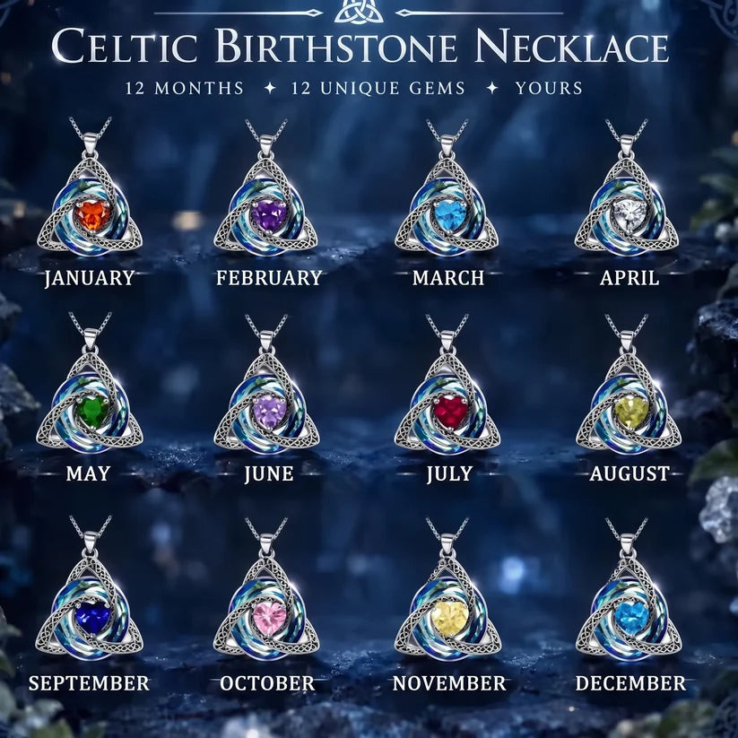 💝Witch Knot Birthstone Necklace✨