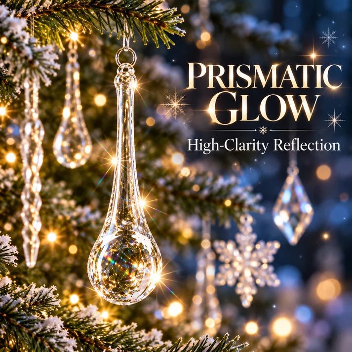 ❄️Clear Crystal Snowflake & Icicle Christmas Ornaments