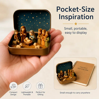 ✨ Mini Nativity Scene Set – A Tiny Christmas Keepsake Full of Faith & Love