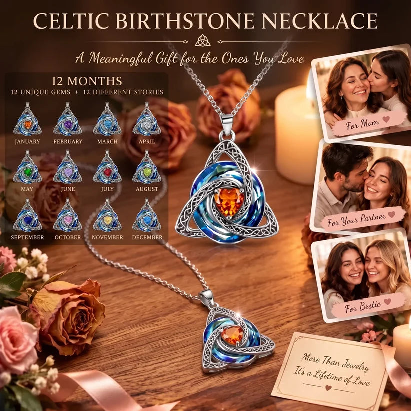 💝Witch Knot Birthstone Necklace✨