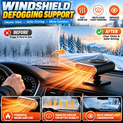 ❄️ Tired Of Freezing In Your Car? 🚗 – 12v Portable Car Heater With Fast Heating & Windshield Defrosting
