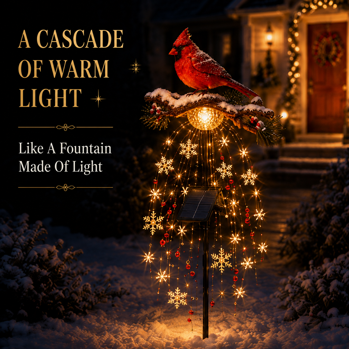 ⏳ Last day 50% OFF –🐦 Solar Cardinal Memorial Fountain