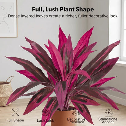 🎁 Hot 🌿 Realistic Boston Fern & Dragon's Blood Tree Faux Plants