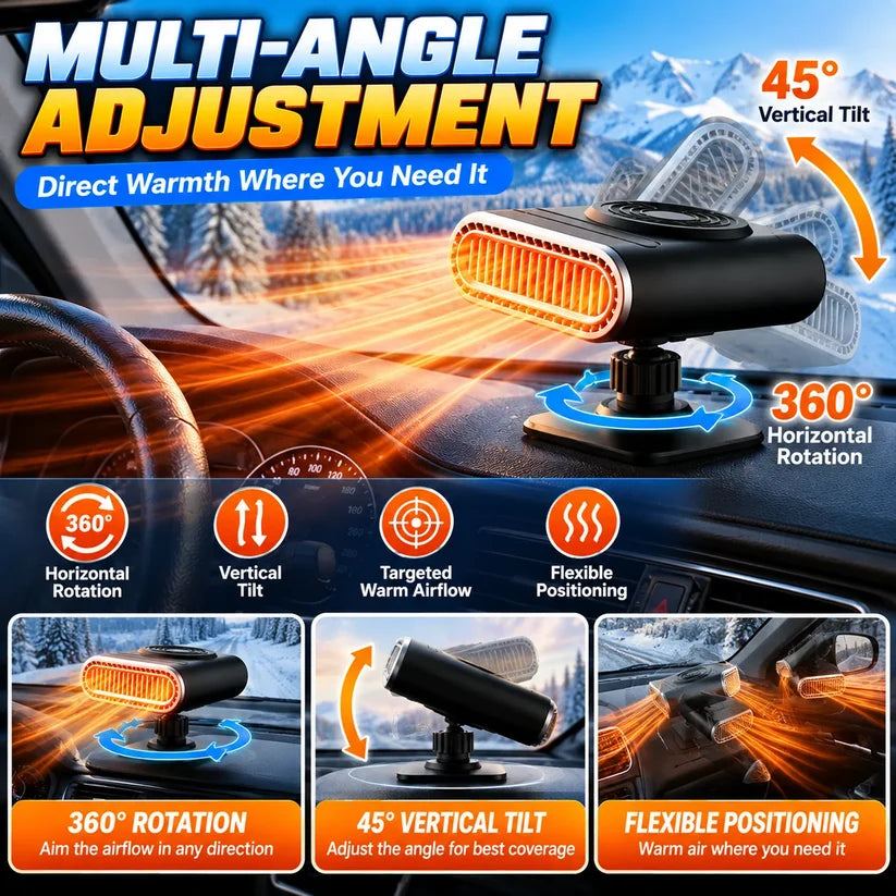 ❄️ Tired Of Freezing In Your Car? 🚗 – 12v Portable Car Heater With Fast Heating & Windshield Defrosting