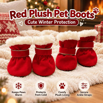 🐕Soft Velvet Puppy Booties, Warm Non-Slip Paw Covers for Small Dogs 🐾