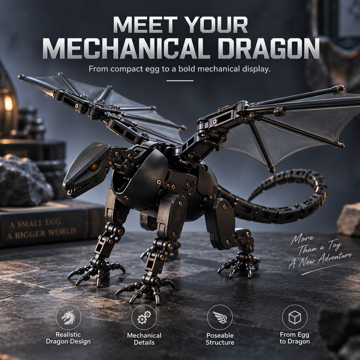 🔥HOT SALE 50% OFF🥚🐉 DragonMorph – Egg to Dragon Transforming Mechanical Toy🐉