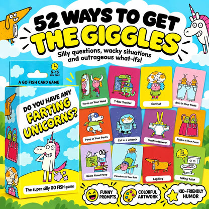 😂 50% OFF Today! Super Silly Go Fish Card Game for Kids & Family Game Night