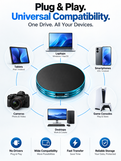 📲 Magnetic Anti-Lost Portable SSD External Solid State Drive