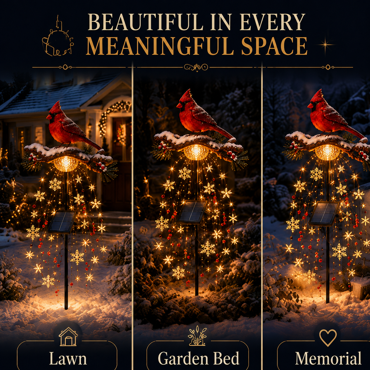 ⏳ Last day 50% OFF –🐦 Solar Cardinal Memorial Fountain