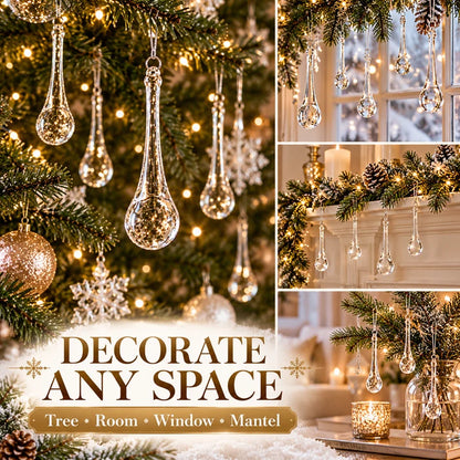 ❄️Clear Crystal Snowflake & Icicle Christmas Ornaments