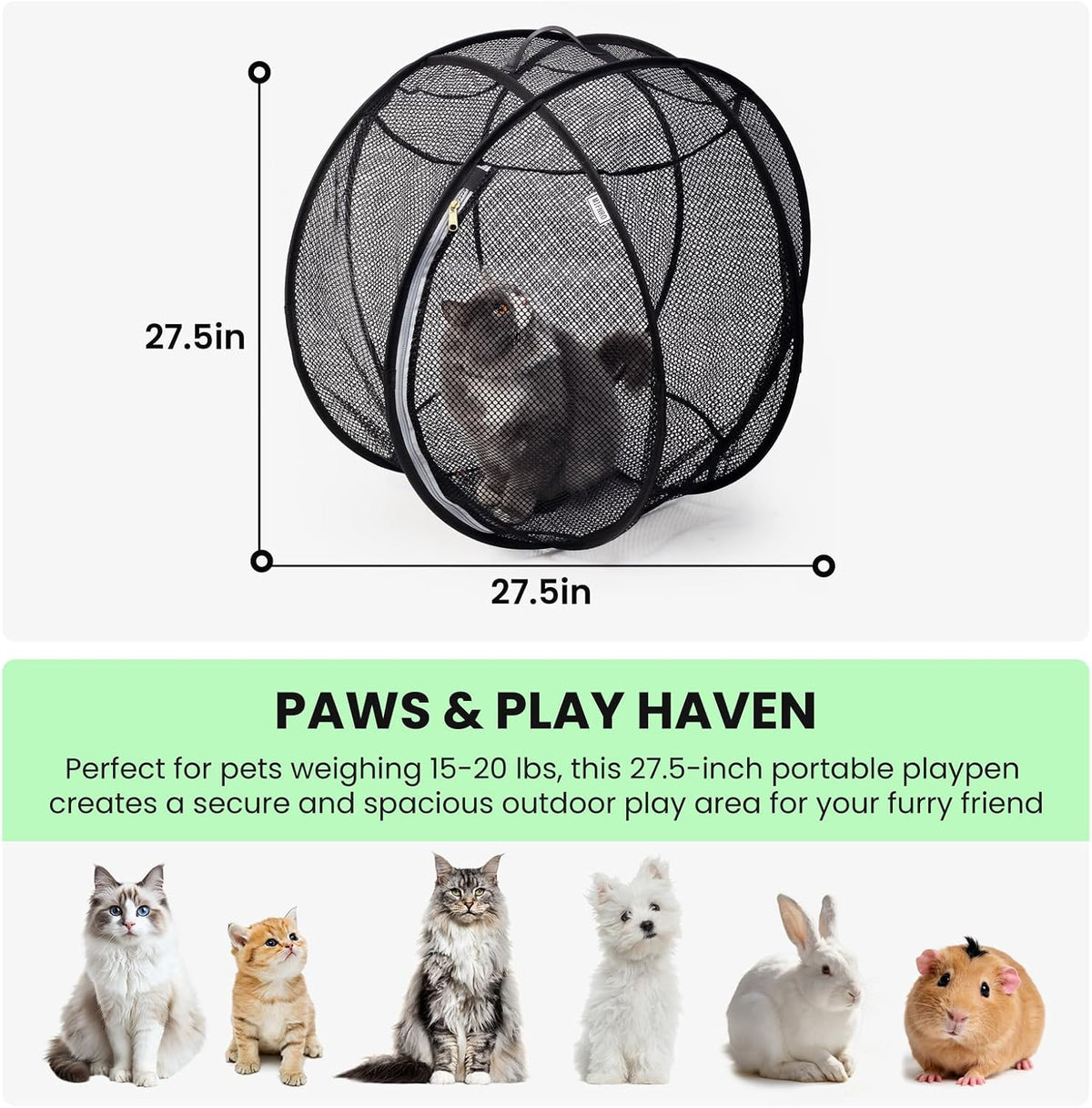 🐾New Portable 360° Cat Playpen – Their Safe Little Space Anywhere