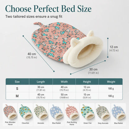🔥Last Day 50% OFF – 🐱Cozy Warm Hooded Pet Cave Bed - Semi-Enclosed Winter Cat Sleeping Bag