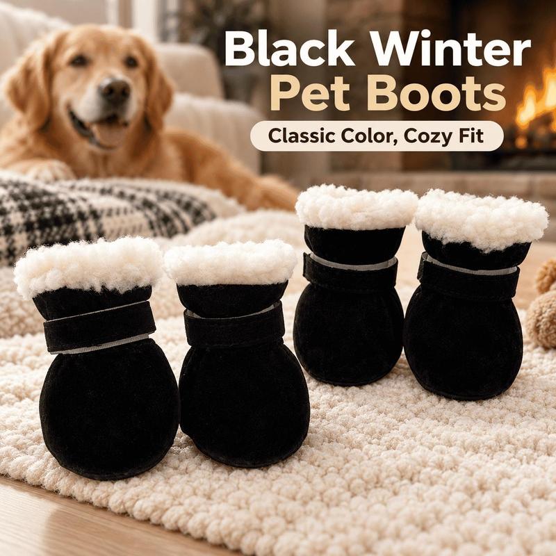 🐕Soft Velvet Puppy Booties, Warm Non-Slip Paw Covers for Small Dogs 🐾