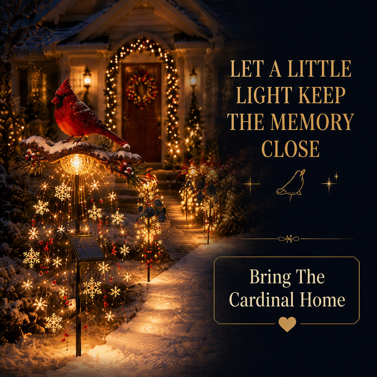 ⏳ Last day 50% OFF –🐦 Solar Cardinal Memorial Fountain