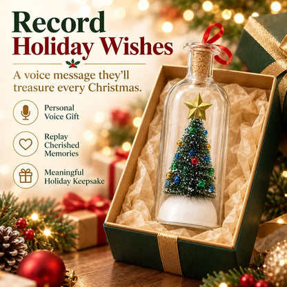 Recordable Christmas Message Bottle Ornament | Voice Gift