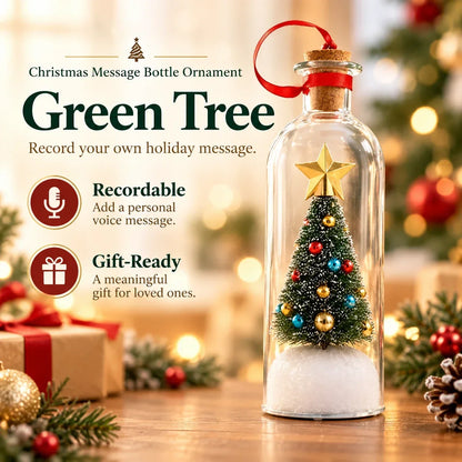 Recordable Christmas Message Bottle Ornament | Voice Gift