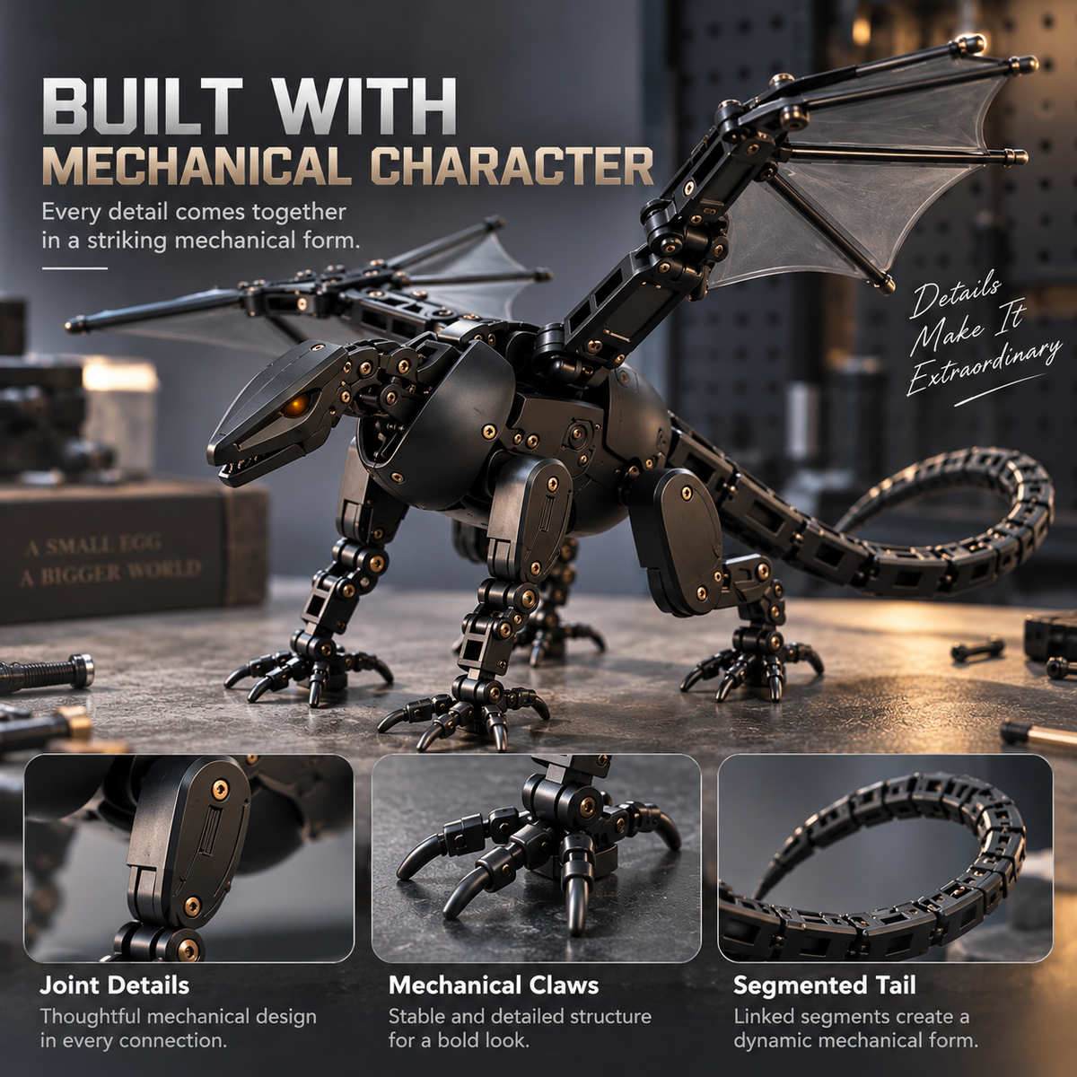 🔥HOT SALE 50% OFF🥚🐉 DragonMorph – Egg to Dragon Transforming Mechanical Toy🐉