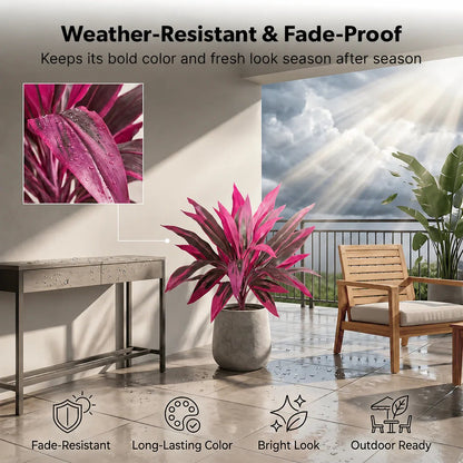 🎁 Hot 🌿 Realistic Boston Fern & Dragon's Blood Tree Faux Plants