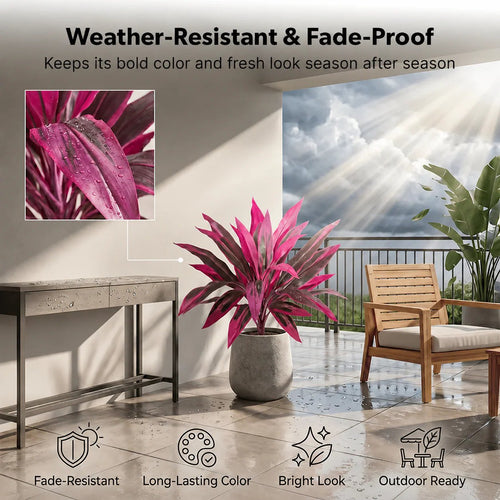 🎁 Hot 🌿 Realistic Boston Fern & Dragon's Blood Tree Faux Plants