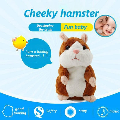 🐹LIMITED-TIME 50% OFF! ⏰Talking Hamster Plush – repeats whatever you say, auto head-shaking, hilarious fun for kids & adults🎁