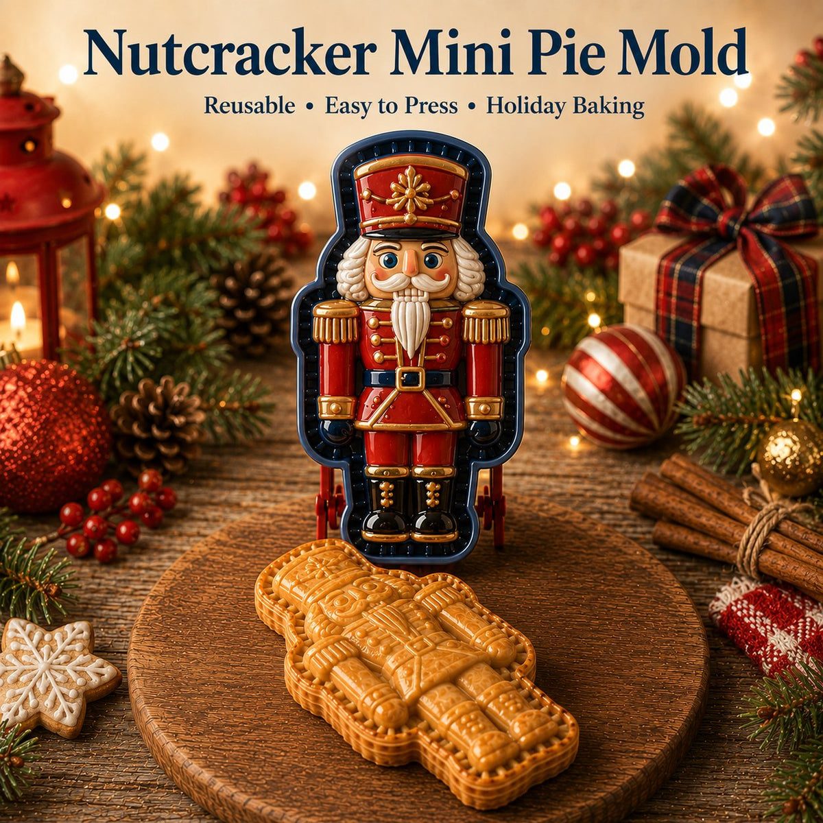 🎄 9-Design Christmas Mini Pie Mold – Festive Pastry Press