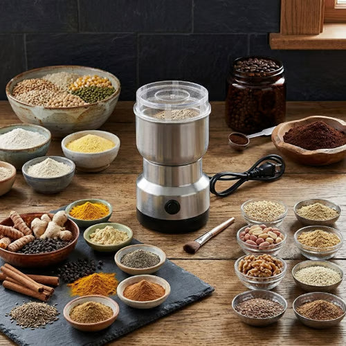 ⏳Last Day 49 OFF 🌿 Stainless Steel Dry Ingredient Grinder ✨ Spices, Grains & Coffee